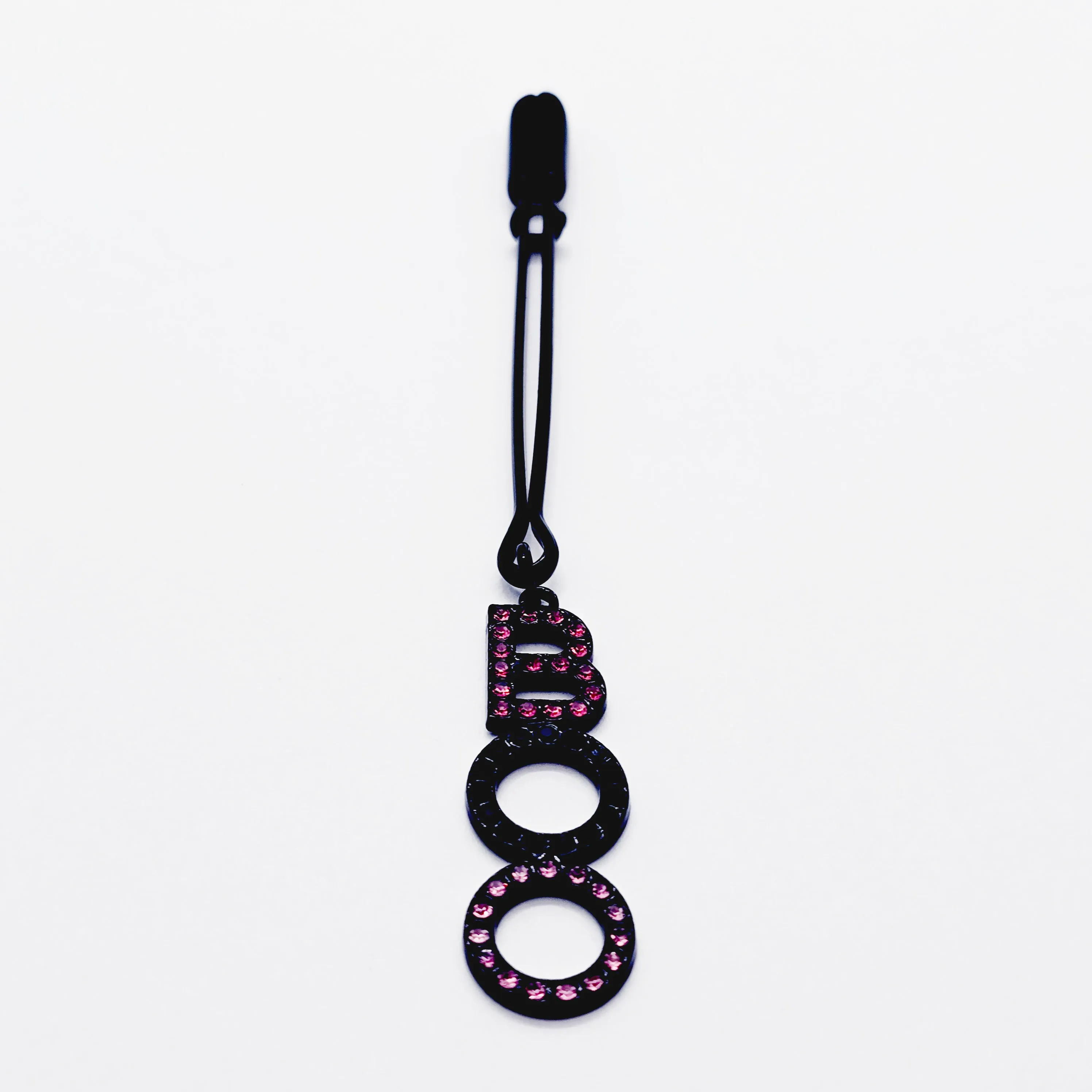 Pink and Black "BOO" Tweezer Clit Clamp. BDSM Sex Toy for Halloween or Gift for your "boo".