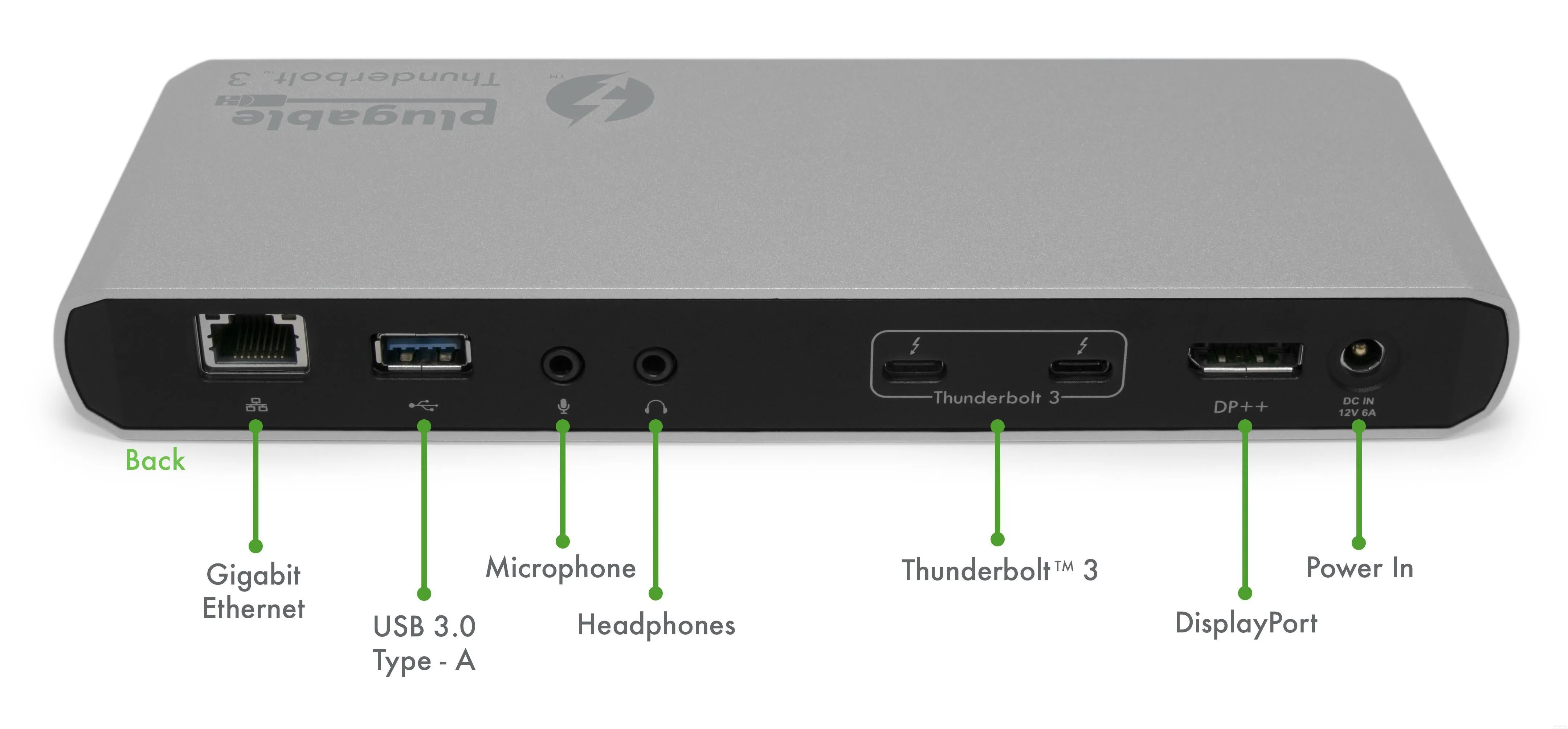 Plugable Single Display Thunderbolt™ 3 Docking Station (No Host Charging)