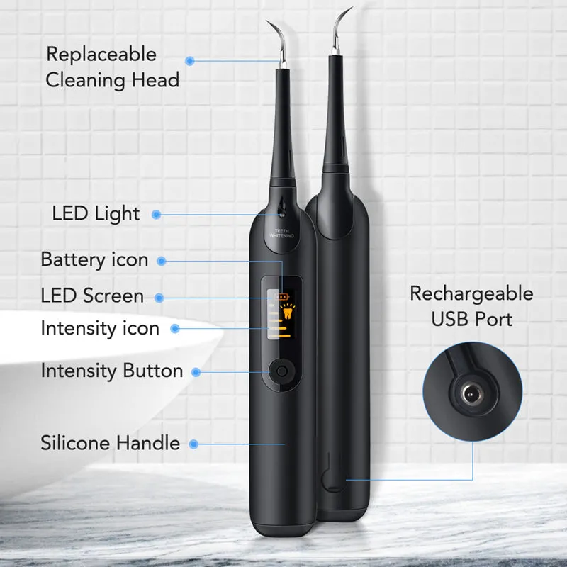 Portable Electric Tooth Cleaner LED Screen Dental Care Set