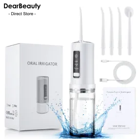 Portable Water Flossers for Teeth 230ML Oral Irrigator Rechargeable Dental Floss 3 Modes IPX7 Waterproof Teeth Whitening Cleaner 0ral irrigator