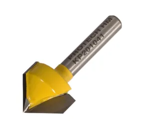 Pro-Tech | Router Bit V-Groove 3/4" X 5/8" 90º 1/4" Shank