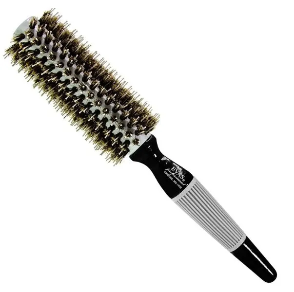 Professional Ceramic Wooden Natural / Nylon Bristles Hair Brush MC 602 - Evas