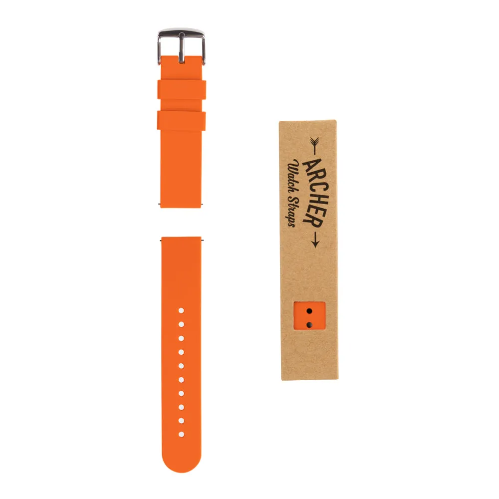 Quick Release Silicone Watch Band - Portland Orange