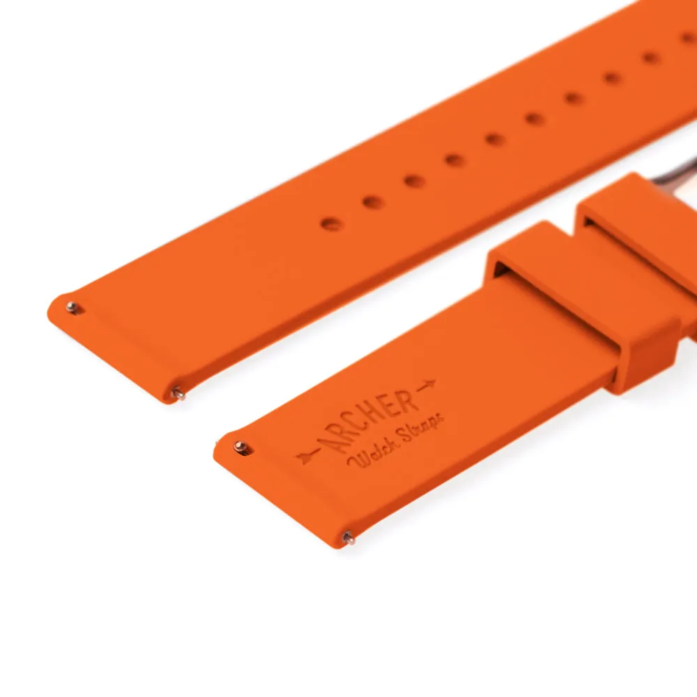 Quick Release Silicone Watch Band - Portland Orange