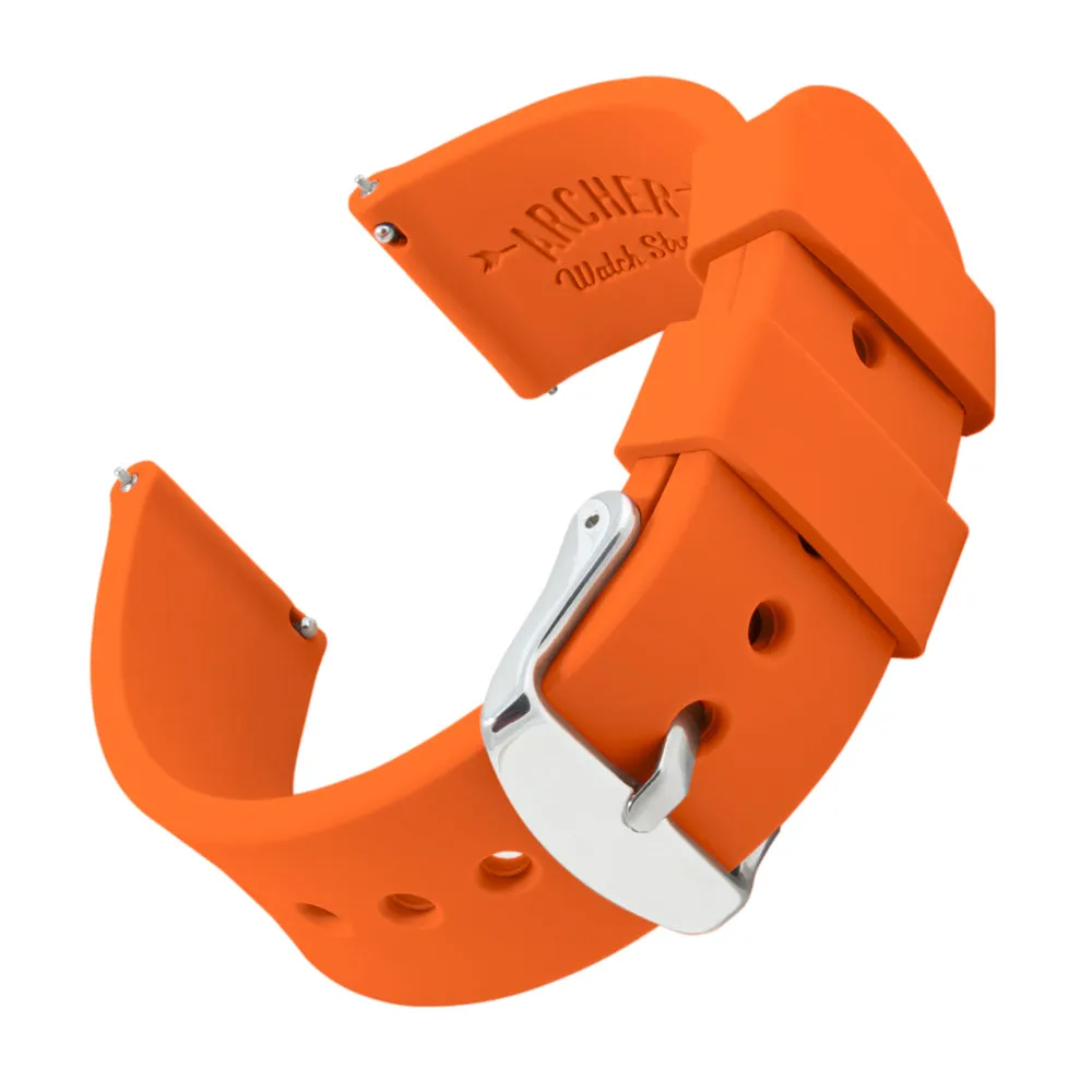 Quick Release Silicone Watch Band - Portland Orange