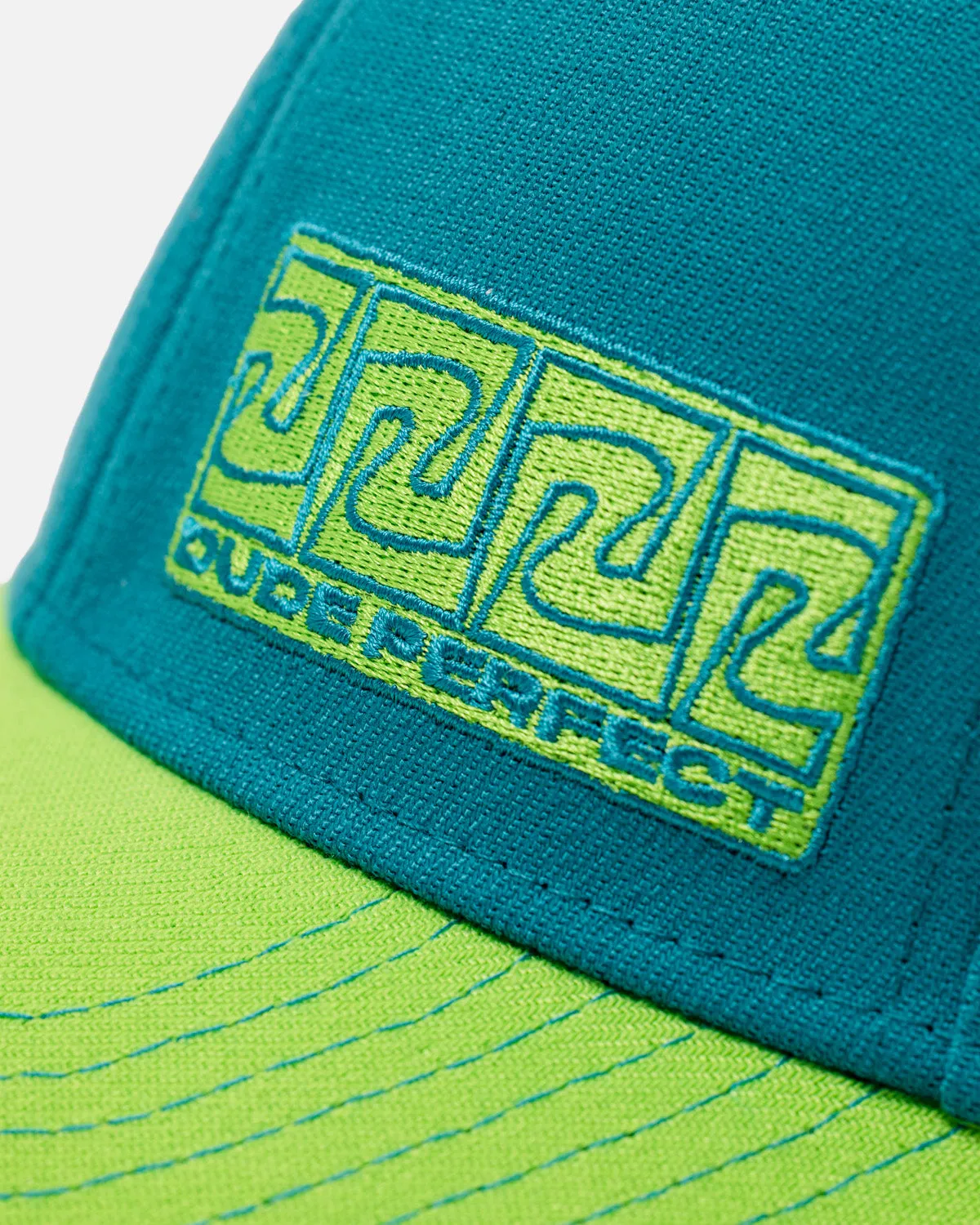 Repeater Stretch Fit Hat (Teal/Lime)