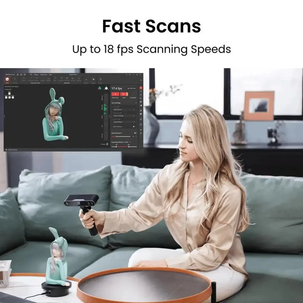 Revopoint POP 3 Plus Portable 3D Scanner for Vibrant Color Scans Premium Edition