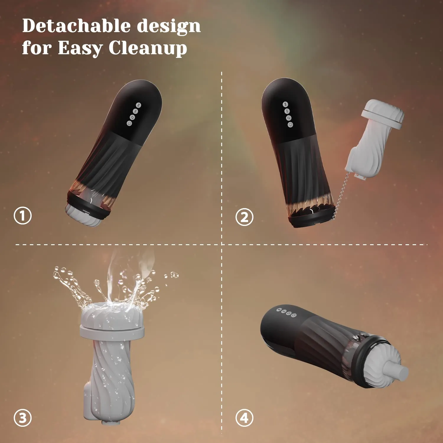 Rocket 3d Realistic Textured Electric Stroker With 5 Thrusting Rotating Modes