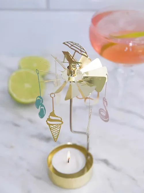 Rotating Candle Holder - Beach Holiday