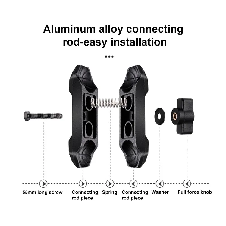 RUIGPRO Crab Clamp Action Camera Bracket 1/4 Dual-Head Crab 3-Stage Selfie Stick