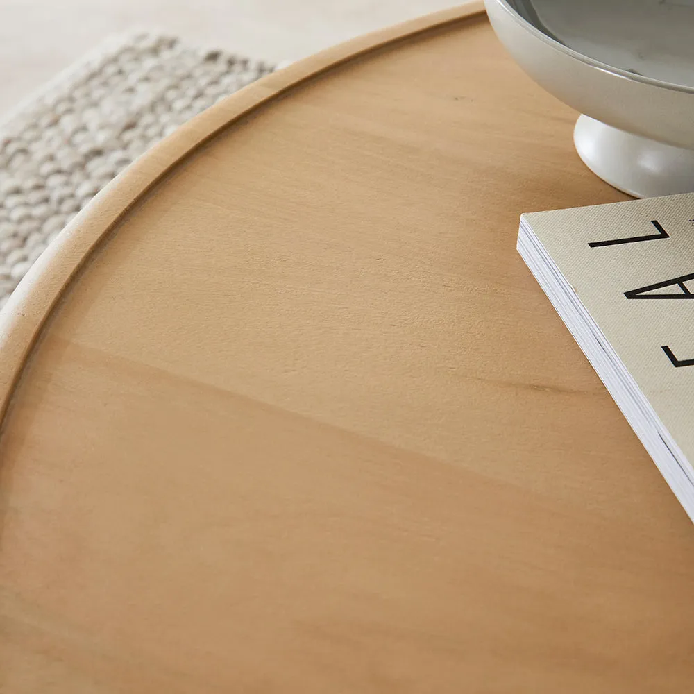 Scandinavian Oak Round Coffee Table