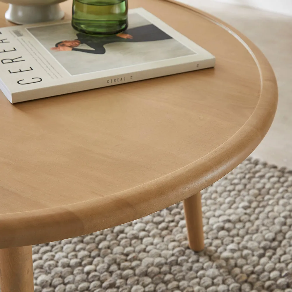 Scandinavian Oak Round Coffee Table