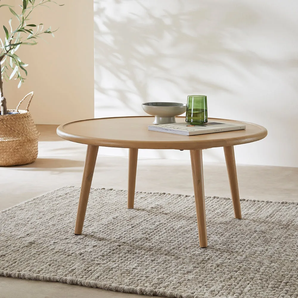 Scandinavian Oak Round Coffee Table