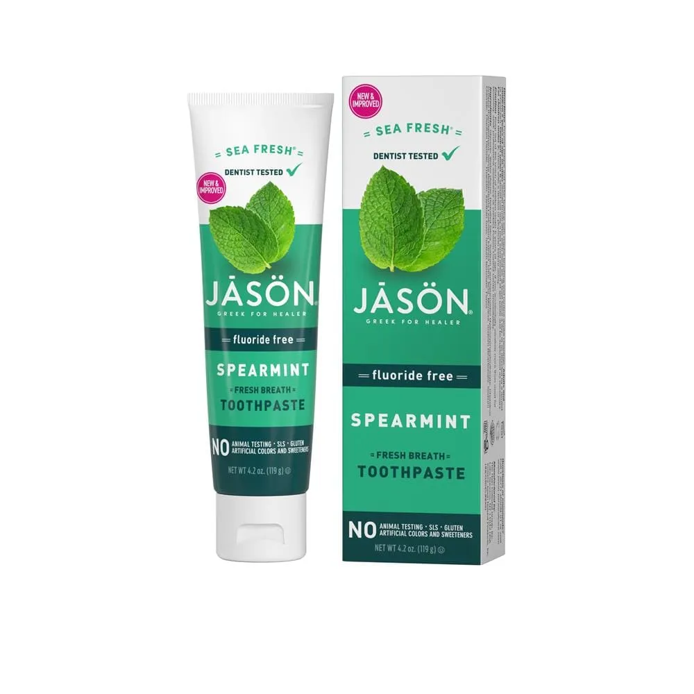 Sea Fresh Spearmint Fresh Breath Toothpaste Fluoride Free -119g