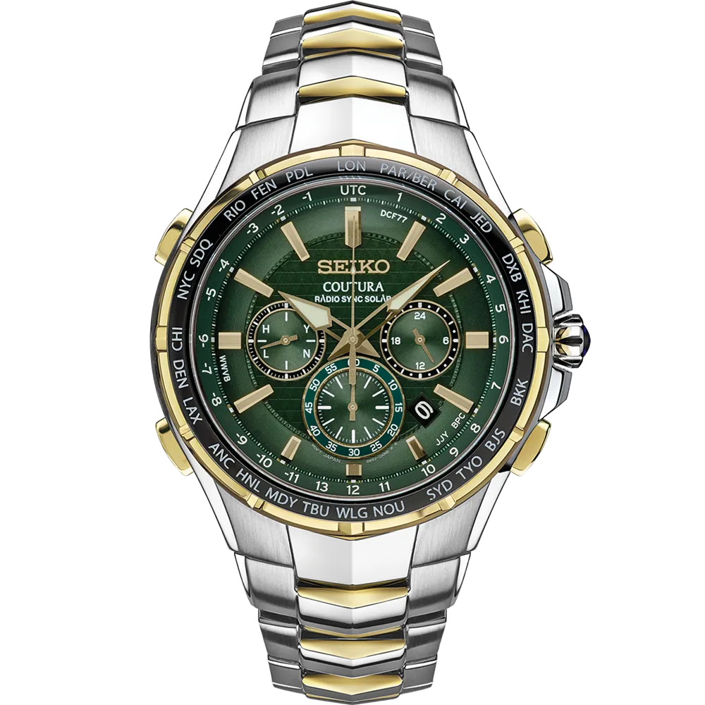 Seiko Coutura SSG022 Radio Sync Solar Chronograph 10 ATM Water Resistant 45.5mm Men's Watch