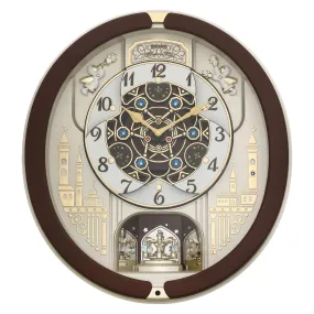 Seiko Melody in Motion Wall Clock (44.3 cm x 40.5 cm x 9.7 cm, Brown, QXM291BN)