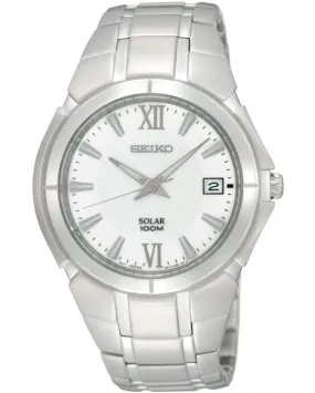 Seiko Solar Power 100m Stainless Steel Men's Watch SNE085P1