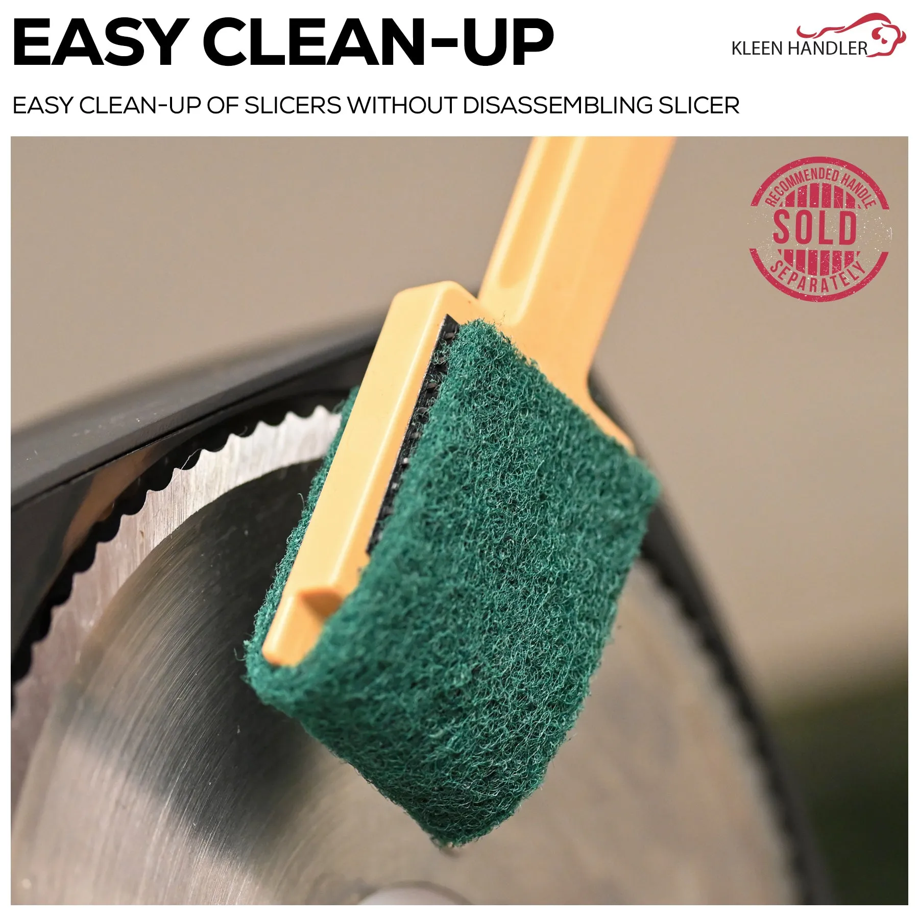 Slicer EZ Scrub Pads – Electric Blade Cleaning Tool for Deli Slicers, Safe Cleaner for Mandolin Slicers, Small Scrubbing Pads