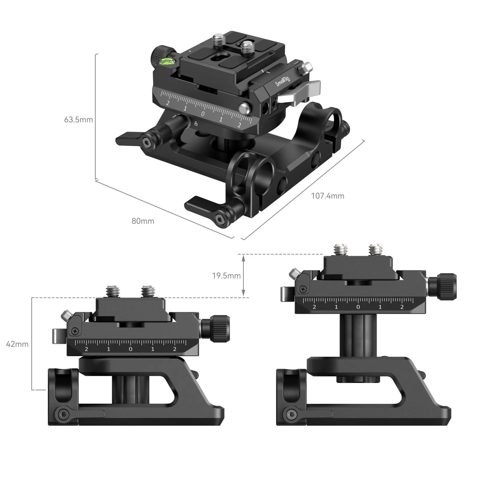 SmallRig Universal Arca-Swiss Height Adjustable Mount Plate Kit