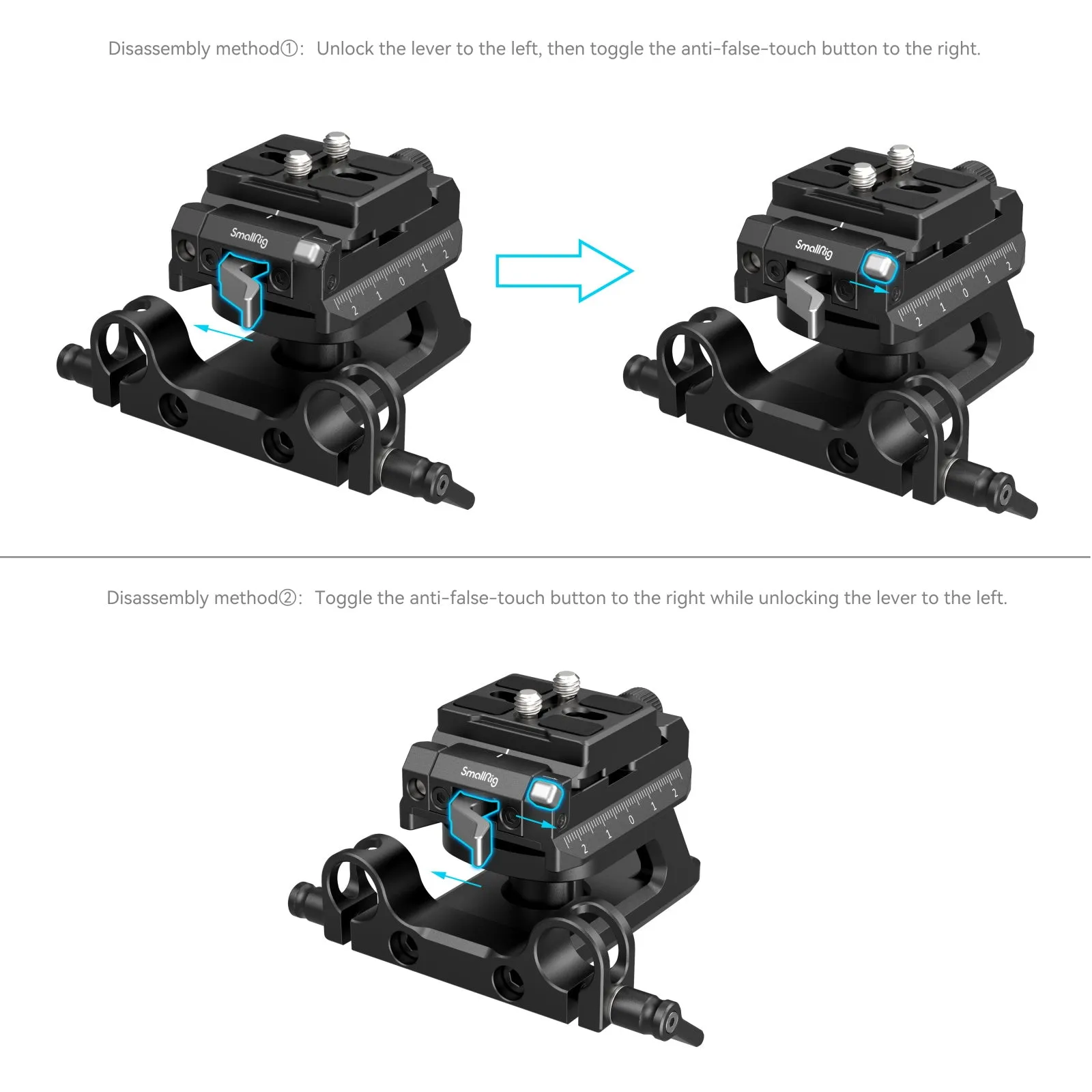 SmallRig Universal Arca-Swiss Height Adjustable Mount Plate Kit