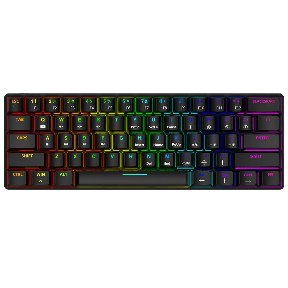 Smart Duck XS61 60% mechanical keyboard rgb software type c doubleshot keycap macro program