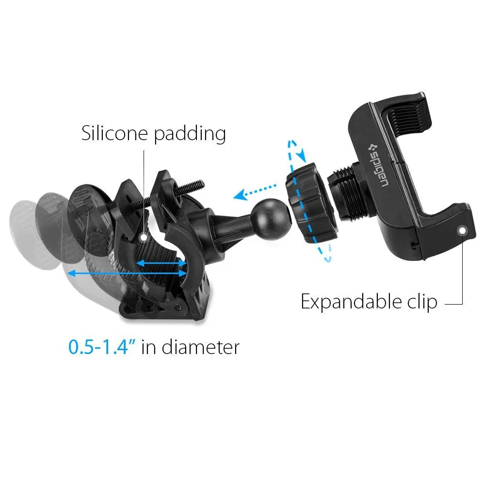 Spigen Velo A250 Bike Phone Mount Holder & Motorcycle Phone Mount Holder (Black)