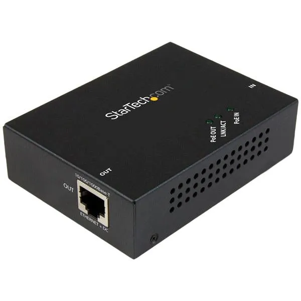 Startech.Com 1 Port Gigabit Poe  Extender 802.3At & 802.3Af - 100M (330Ft) - Power Over Ethernet Extender - Poe Repeater