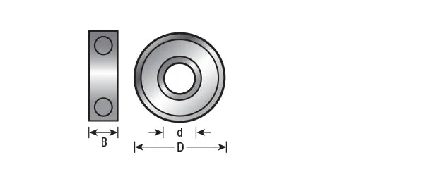 Steel Ball Bearing Guide | 1 1⁄4 Overall Dia x 5⁄16 Height | 47763 | 738685477632