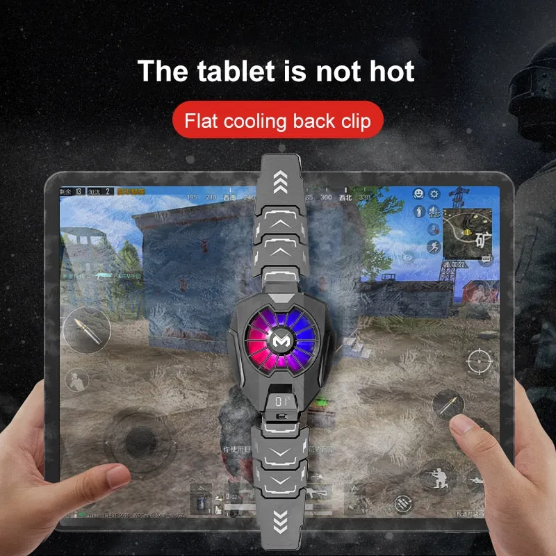 Tablet Cooler for iPad Flat Computer Live PUBG Game Fast Cooling Device Semiconductor Refrigeration PAD Tablet Radiator with LED