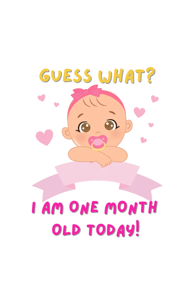 Tiny Bundle of Joy: Celebrating 1 Month of Sweetness of Your Cute Baby Girl!