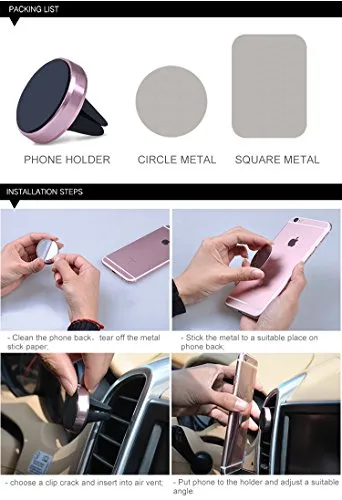 Universal Air Vent Magnetic Phone Car Mount Holder Strong New Model with Fast Swift-Snap Technology for Car & Truck Smartphones and Mini Tablets, Black buy today sale Traveler's Pals Silver