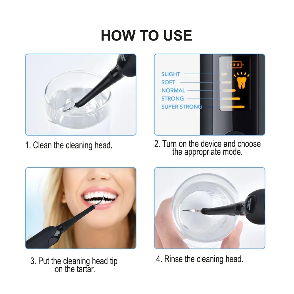 USB Rechargeable Electric Dental Calculus Tooth Cleaner with LED HD Screen