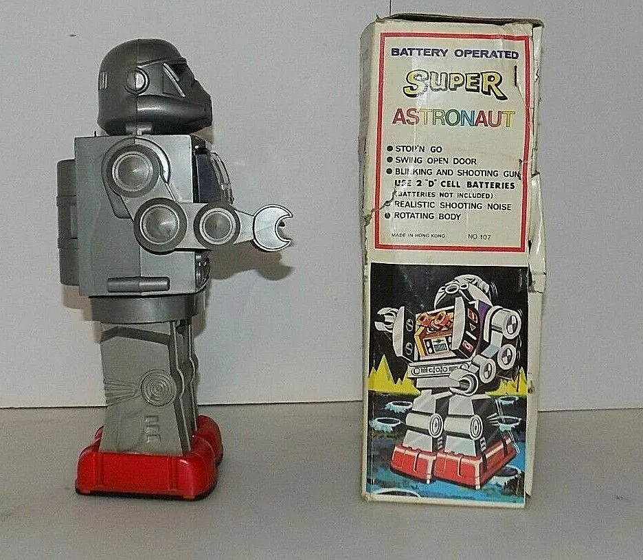 Vintage Bootleg Stormtrooper Super Astronaut Hong Kong Knockoff Robot Horikawa Toy Box No.107