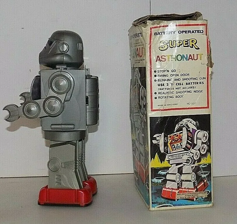 Vintage Bootleg Stormtrooper Super Astronaut Hong Kong Knockoff Robot Horikawa Toy Box No.107